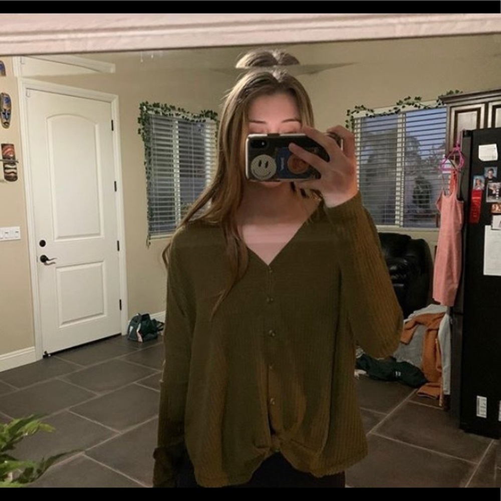 Urban Outfitters thermal button up lounge top